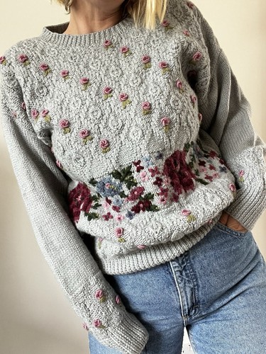 Vintage 100 wool floral - vintage,