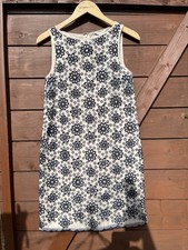 Ladies Daisy Navy/cream Double Layer Great Plains Boutique Dress S 6/8/10