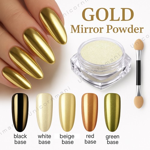 Gold mirror powder white - powder,