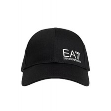 Emporio Armani AF11989 Capello Rubberised Logo Baseball Cap EA7 Black