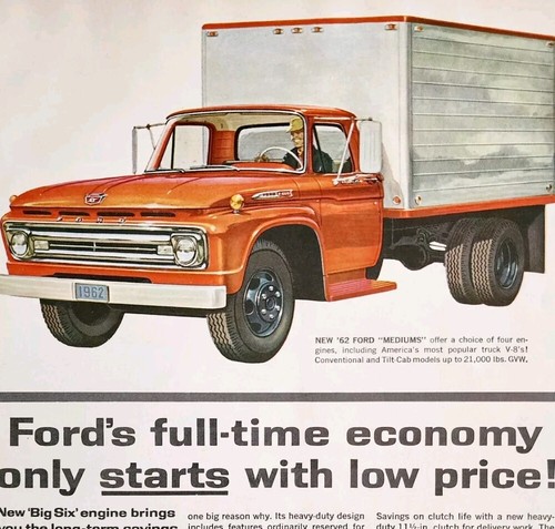1961 ford medium 8 full - ford, v-8