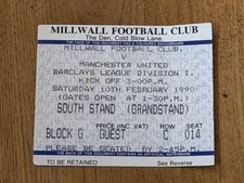 TICKET 1989/90 Millwall v