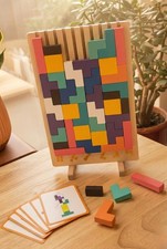 Wooden tetris stacking - wooden,