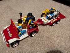 Vintage Playmobil 3754 Jeep with trailer & dirt bikes (1993)