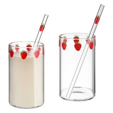 2 Sets Drinking Cup with Straw