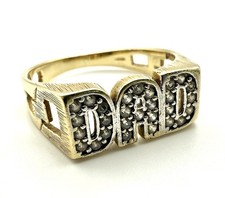 9ct Gold Dad Ring 9K Gold Men’s Dad Ring Men’s Statement Dad Ring Gift For Him