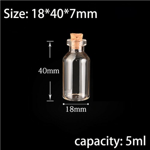 Clear glass bottles with cork - glass,