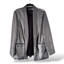 Mint Velvet Silver Sequin Blazer Jacket UK 18 – Party Evening Occasion Wear