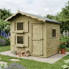 7x5 wooden playhouse - wooden, double