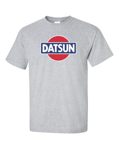 Datsun gray retro logo shirt - datsun,