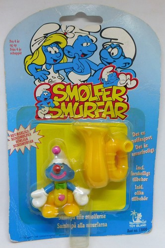 Clown smurf with tuba smurfs - smurf,