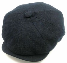 Mens 8 Panel Hat Newsboy Cap Peaky Blinders Baker Boy Wool designed 100% Cap