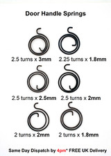 Door Handle Springs 1.8mm 2mm 2.5mm/ 3mm thick x 2 turns/ 2.25 turns/ 2.5 turns