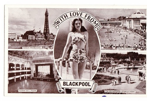British old vintage postcard - old,