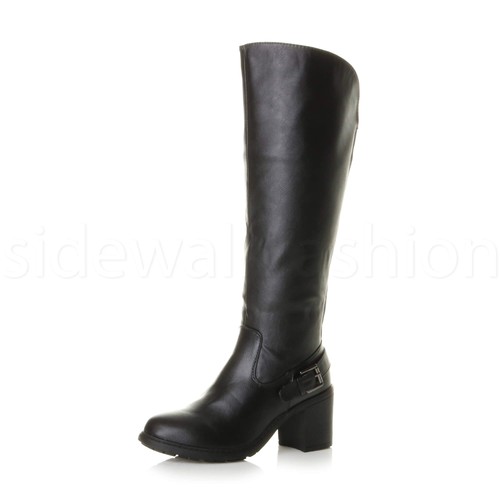 Womens ladies chunky mid - , heel