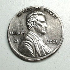 HOBO Omega Lincoln Cent Penny Made A From REAL WWII Silver Nickel SIGNED