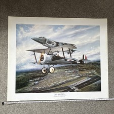 NOW AND THEN POSTER - Harrier and Sopwith pup aircraft over Biggin Hill
