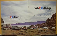 1974 Jeep 4WD Recreational Vehicles Brochure Truck Wagoneer Cherokee CJ5