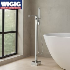 Soho Chrome Floor Standing Bath Shower Mixer Tap Waterfall Free Standing