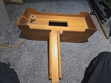 Vintage wooden naive folk