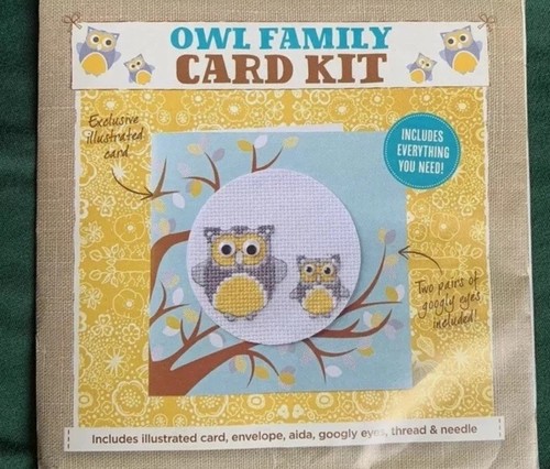 Owl family cross stitch - owl,