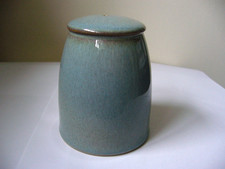 DENBY JET GREY SALT POT/SHAKER WITH STOPPER GOOD USED CONDITION U