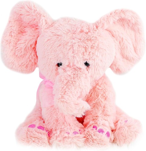 Soft toy pink elephant - pink,