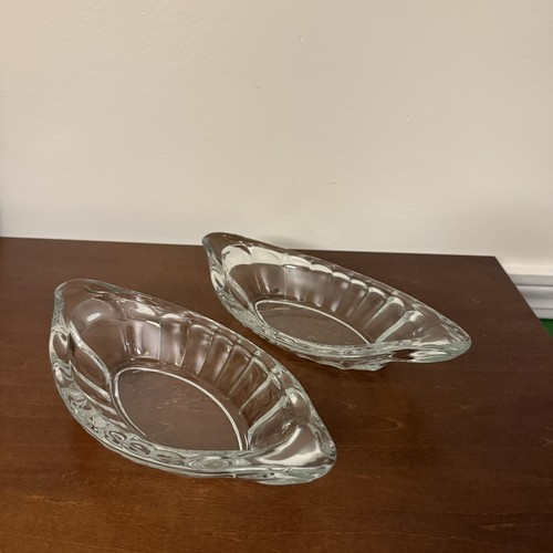 Libbey glass banana split dish - banana,