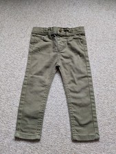 Boys 12-18 Months Khaki Stretch Jeans With Adjustable Waist Band.
