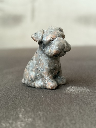 Coppernite schnauzer figurine - coppernite,