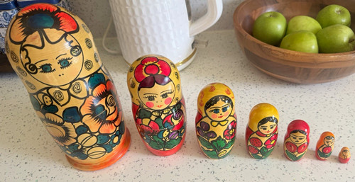 Vintage 1980s russian nesting - vintage,