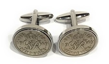 Premium 1949 Lucky sixpence cufflinks for a 76th Birthday Fathers Day Dad slv