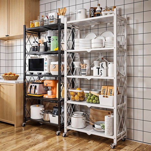 Foldable tier bookcase - 5-tier,
