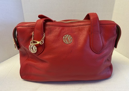 Dkny red leather - dkny, shoulder
