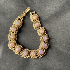 Vintage Sphinx Faux Opal Bracelet