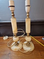 Vintage onyx marble lamps - vintage,
