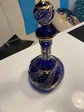 Bohemian Colbalt Blue And Gilt