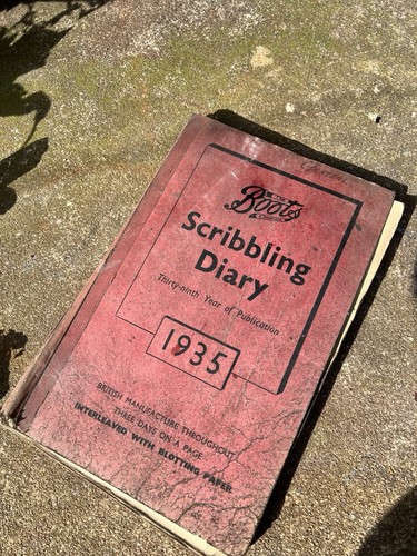 1935 boots scribbling diary - boots,