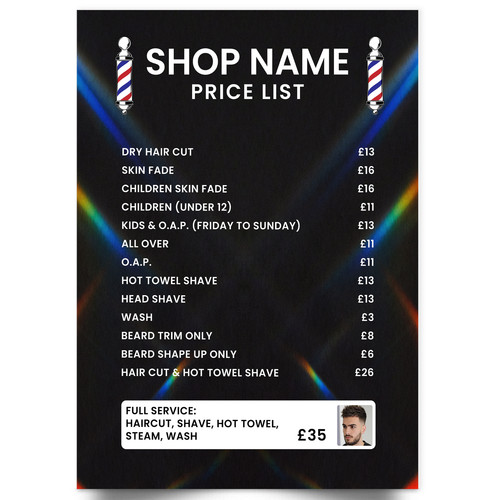 Barber shop salon advertising - salon,