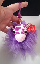 RUSS LIL PEEPERS VIOLET GIRAFFE PURPLE CLIP ON FLUFFY PLUSH SOFT TOY WITH TAGS