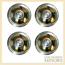 Morris Minor Polished Stainless Steel M Hub Caps x 4 1954-71