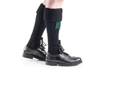 Black Bubble Honeycomb Top Piper / Pipeband Kilt Hose Socks