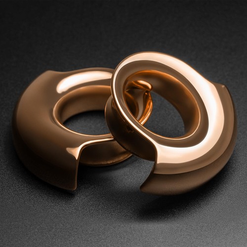Lobe cuff rose gold - cuff,