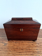 Victorian rosewood tea caddy