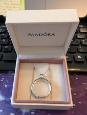 Genuine Pandora Large Floating Locket Pendant and 75cm Adjustable Chain Boxed