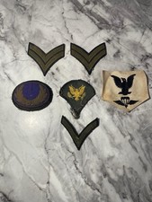 Military patches US vintage/gold eagle/chevrons/ parachute rig 