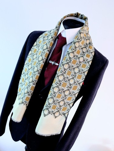 Men vintage geometric beige - men's,