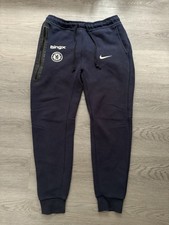 Chelsea FC Nike Tech Fleece / BingX Player Issue Mens Blue Joggers - Size Medium