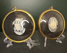 Beautiful Objects: Miniature Cameo Pair Nymphs Three Graces Peter Bates 