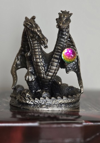 Pewter figurine crystal the - pewter, figurine+crystal,